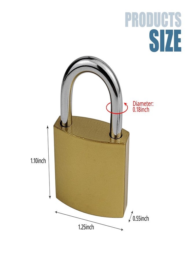 Kuyaehe 1 Pcs Small Keyed Padlocks, 1.25 Inch (32 mm) Locker Lock with Keys for Luggage Locks Gym Locker Toolbox (1.25Inch) - Image 2